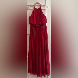 NWT iEFiEL Maxi Halter Formal Dress in Red  - Size 8